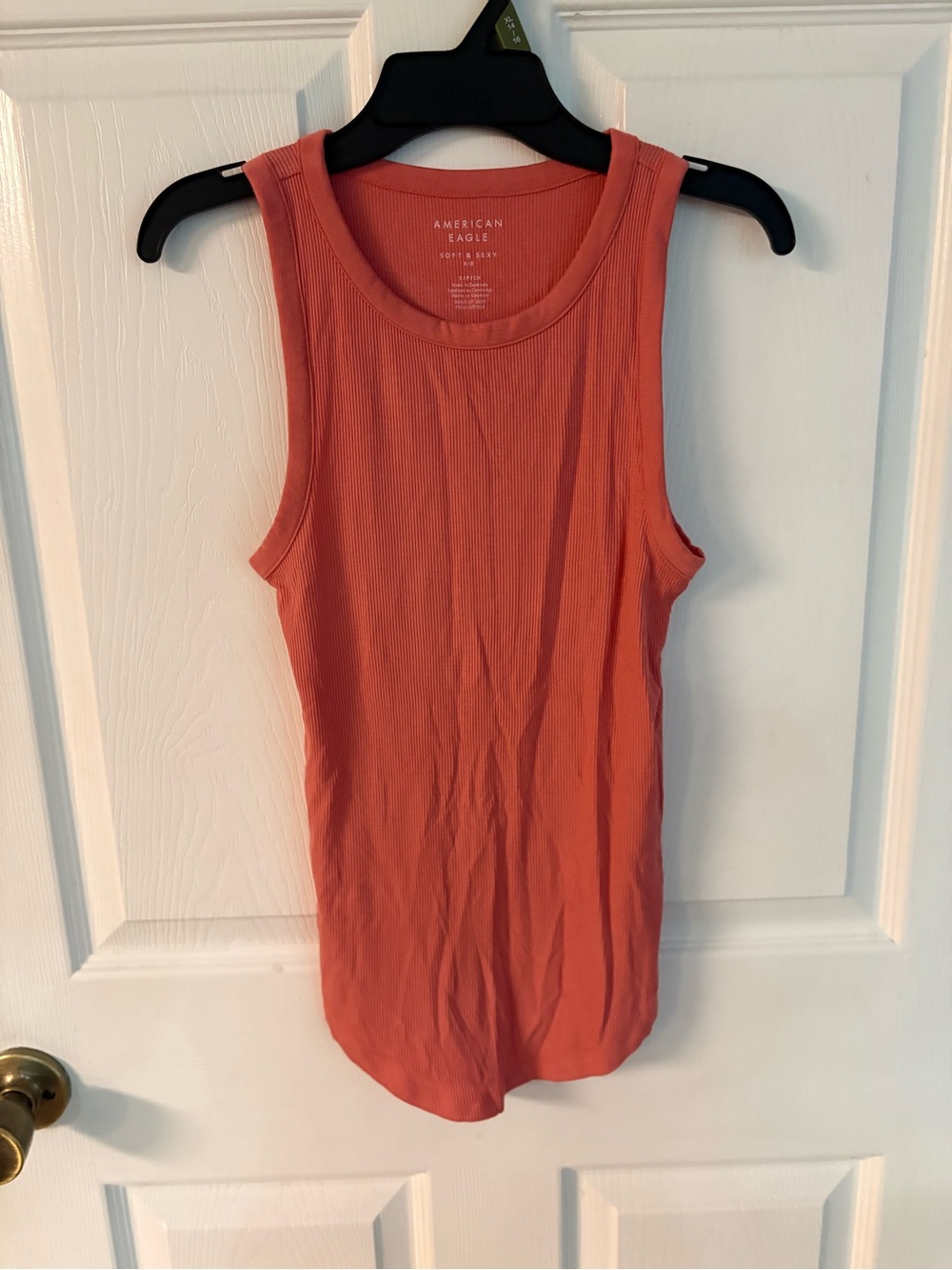 NEW American Eagle Outfitters Women's Coral Ribbed Tank Top